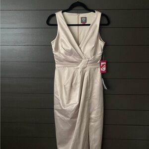 Vince Camuto Elegant Cream Midi Dress